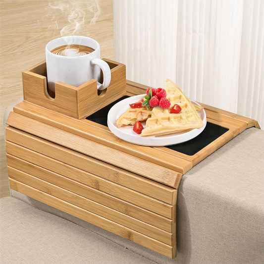 EcoHome Bamboo Sofa Tray